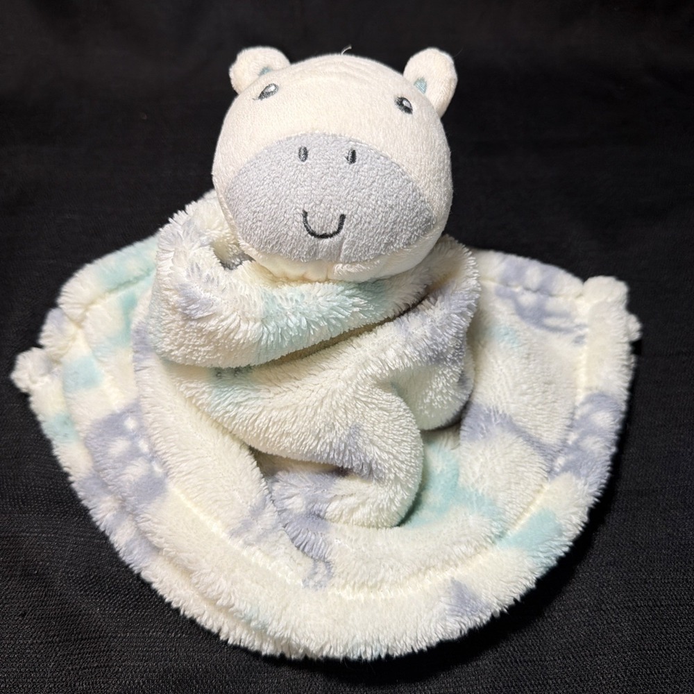 Baby Gear Giraffe Plush Lovey 16" Fleece Gray Blue Stuffed Toy Security Blanket
